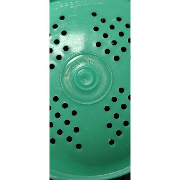 Tupperware #339-3 Green Footed Colander Strainer Star Pattern Vintage USA - Picture 7 of 9